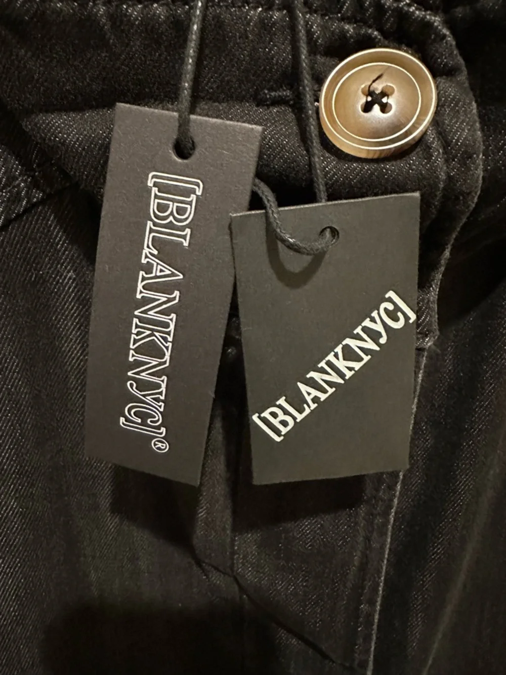Blank NYC Black Button-Front oversized Denim Jacket - NWT - Picture 5 of 6